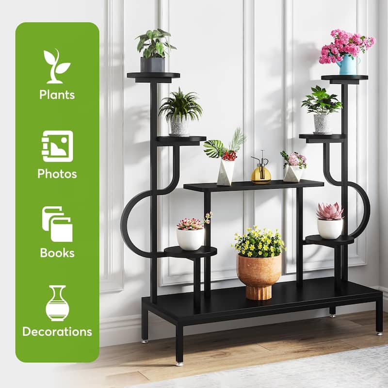 8 Tiers Metal Plant Stand, Large Tall Plant Shelf for Multiple Plants