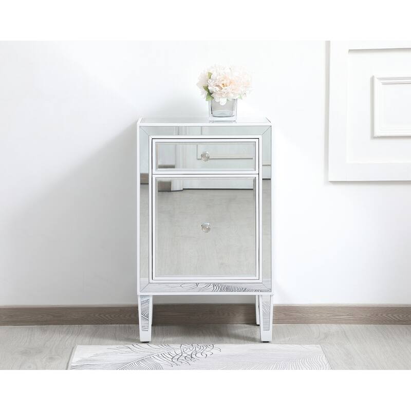 Reflexion Collection Rosa 18-inch Wide Mirrored 1-drawer Nightstand