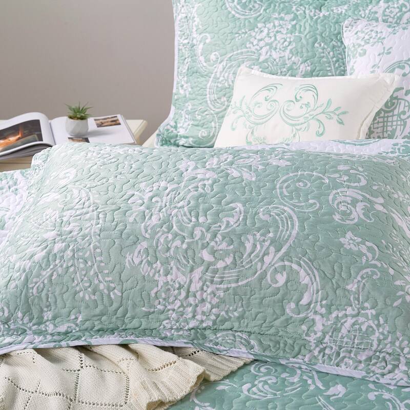 Serenta 5 Piece Printed Microfiber LA Boheme Quilt Set