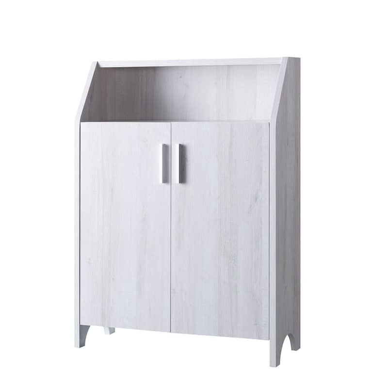 Modern Shoe Cabinet White Oak