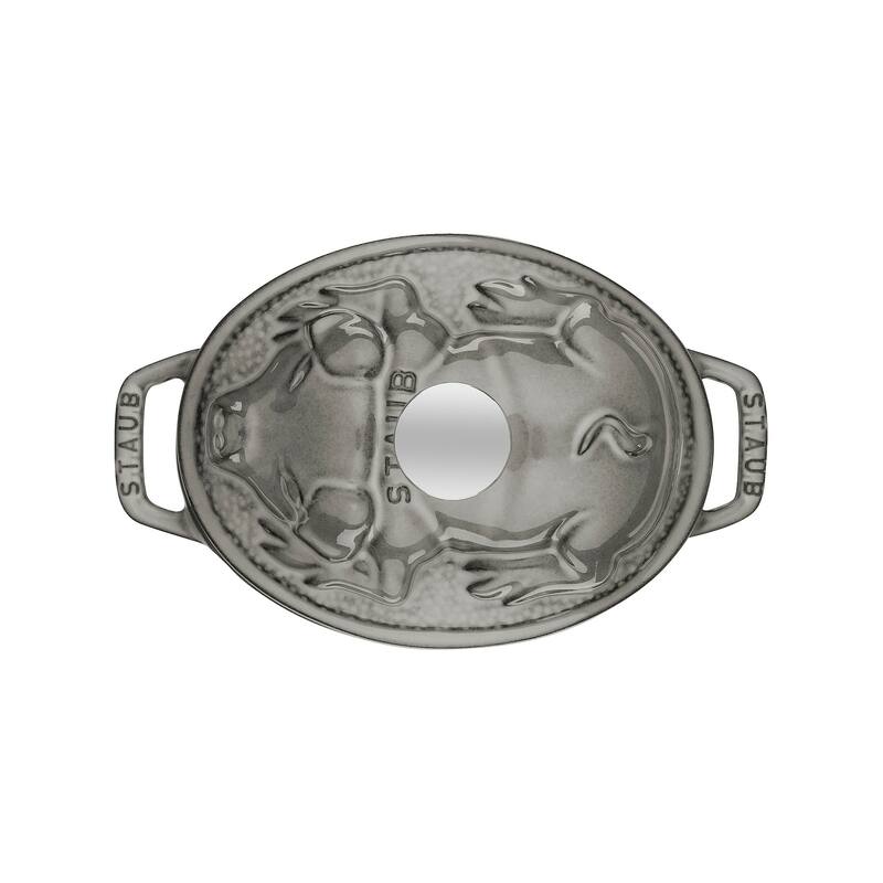 Staub Cast Iron 1-qt Pig Cocotte - Graphite Grey