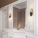 preview thumbnail 6 of 14, Modern LED 6-Light Wall Sconce Black and Antique Gold Bathroom Vanity Light - W 6.7" x H 16.1"