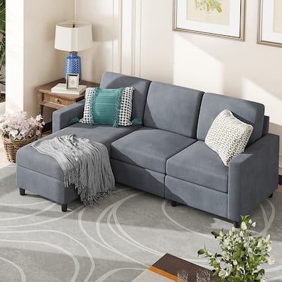 Futzca Modern Convertible Sectional Sofa L-Shaped Couch
