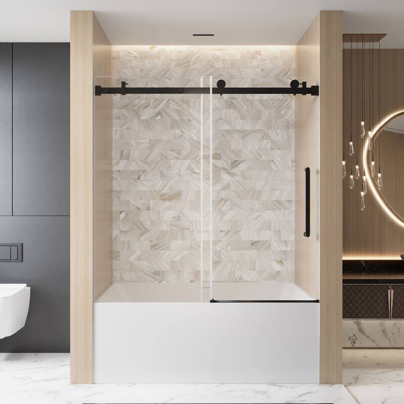 GDFStudio - Everett Frameless Single-Sliding Shower Door