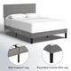preview thumbnail 6 of 10, VECELO Upholstered Bed Frames with Height Adjustable Headboard