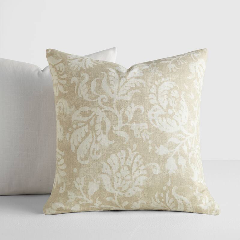 2-Pack Cotton Slub Decor Throw Pillows in Distressed Floral