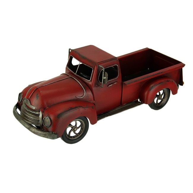 vintage red pickup truck