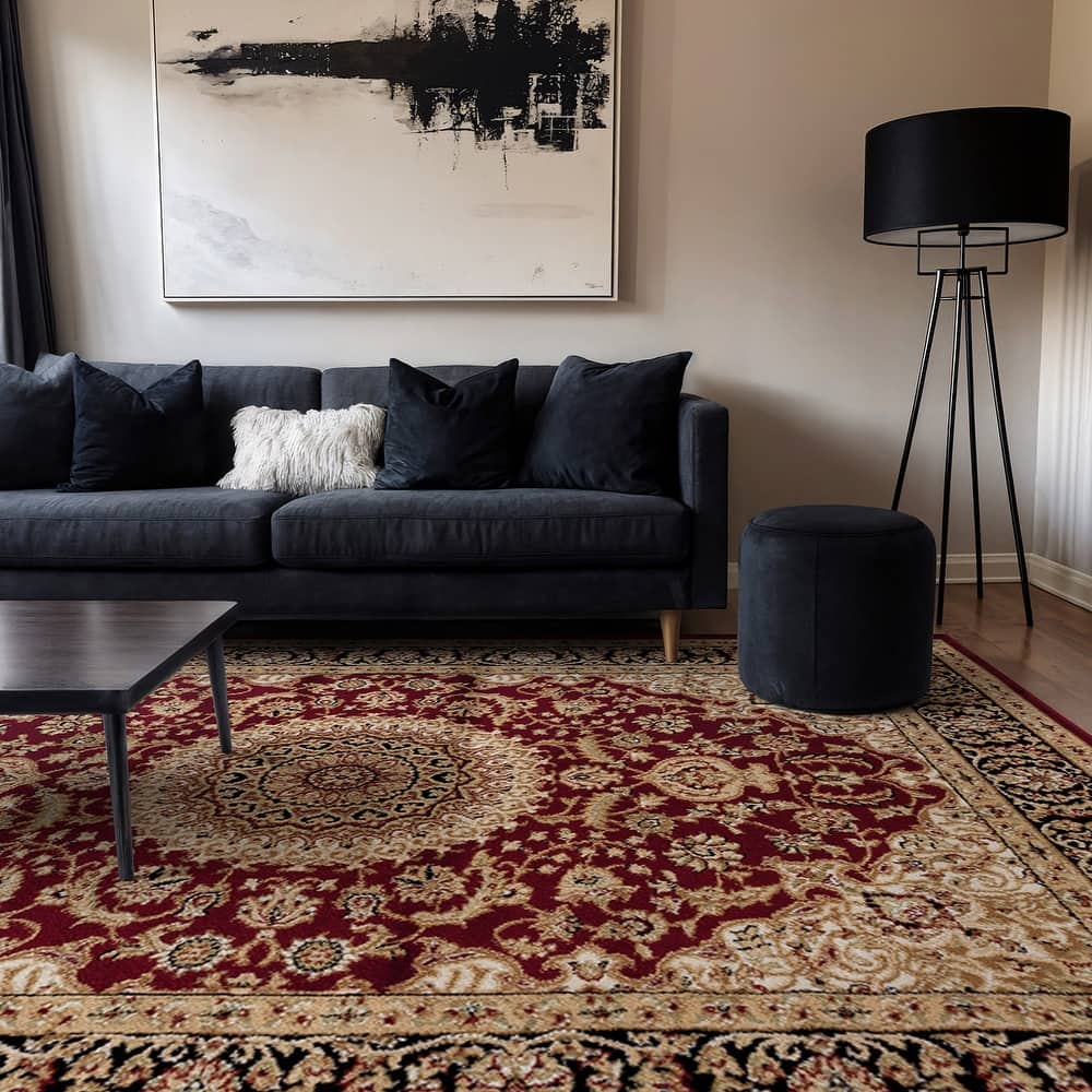 World Rug Gallery Traditional Oriental Medallion Area Rug