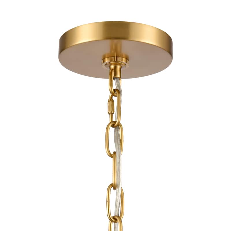 Elk Home Abaca Brushed Gold Finish 3 Light Chandelier