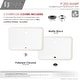 preview thumbnail 7 of 10, STYLISH Porcelain Rectangular 21 inches Undermount Ceramic Bathroom Sink with Overflow