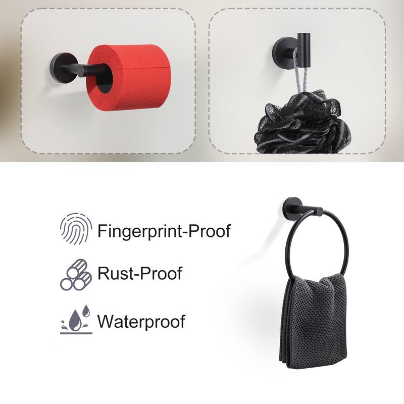WOWOW 3-Piece Bath Hardware Set with Mounting Hardware