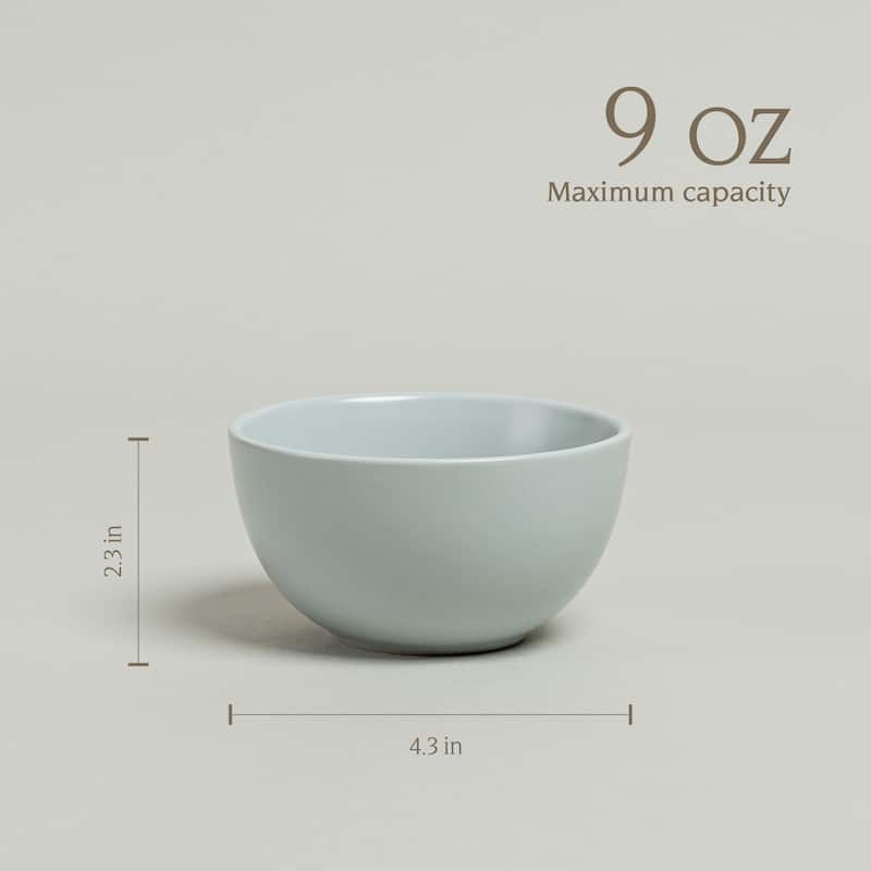 over&back Coupe 9oz Semi-Matte Stoneware Mini Bowls