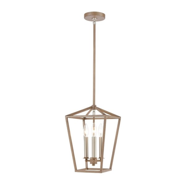Shop Three Light Lantern Mini Pendant with Geometric Style and Exposed