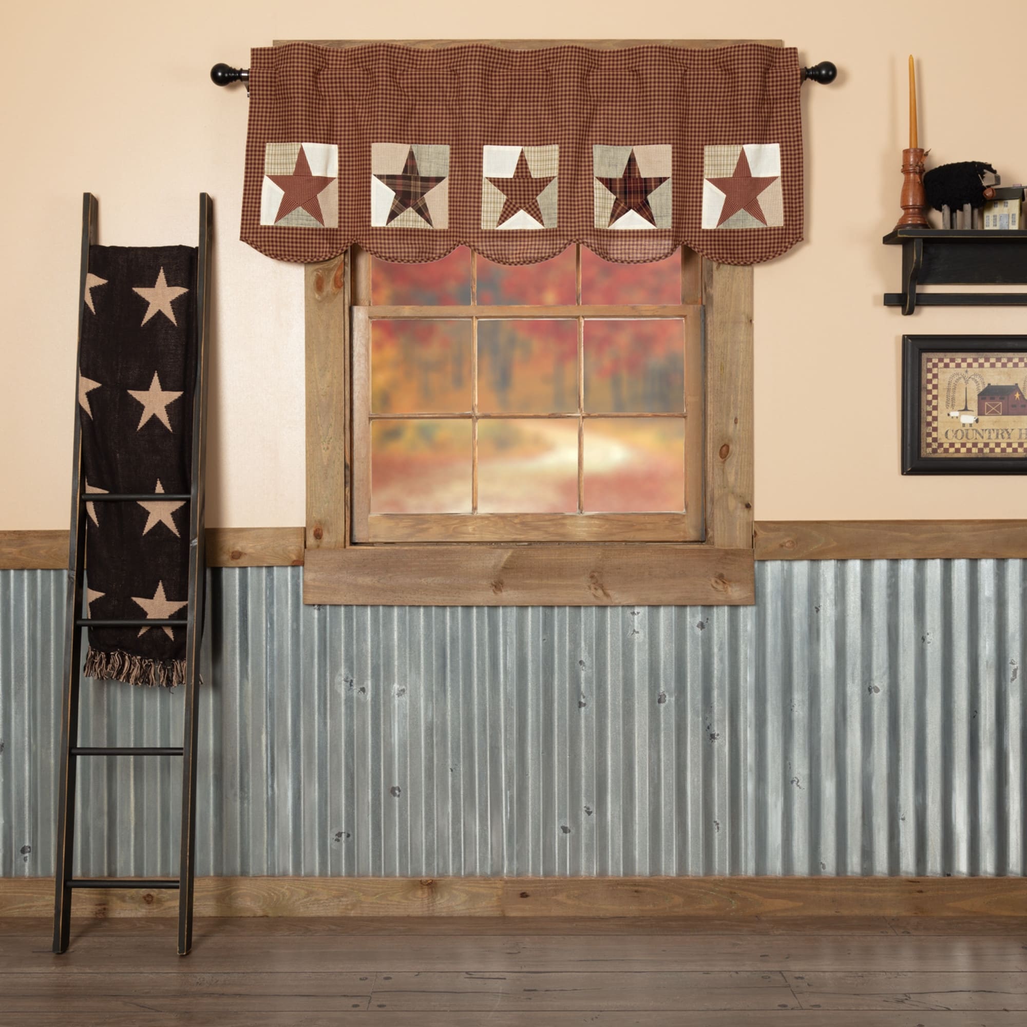 Abilene Star Patch Block Valance