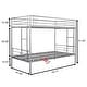 preview thumbnail 3 of 7, Metal Twin over Twin Bunk Bed with 2 Side Ladders, Sturdy Heavy-duty Metal Bedframe with Safety Guardrail, Noise Reduced Design