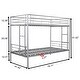 preview thumbnail 3 of 13, Silver Twin over Twin Metal Bunk Bed with Noise-Reducing Design