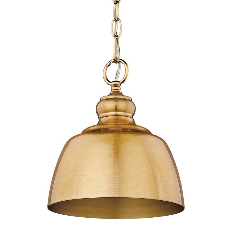 Golden Lighting 0316-M1L Holmes 9" Wide Mini Pendant - Modern Brushed Gold