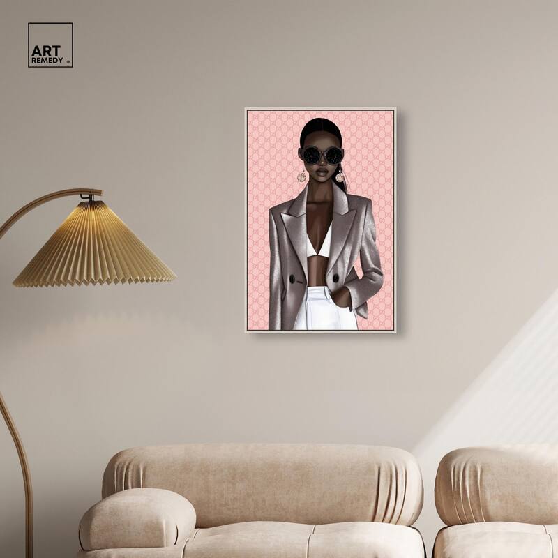 Cool Luxury Woman Canvas by Art Remedy