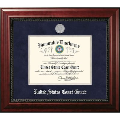 Patriot Frames Coast Guard 8.5x11 Discharge Executive Frame with Silver Medallion