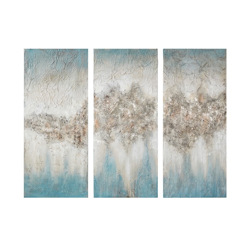 Madison Park Luminous Heavily Embellished 3-piece Canvas Wall Art Set