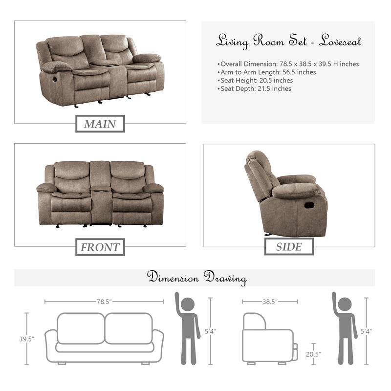 Ember 3-Piece Living Room Reclining Set
