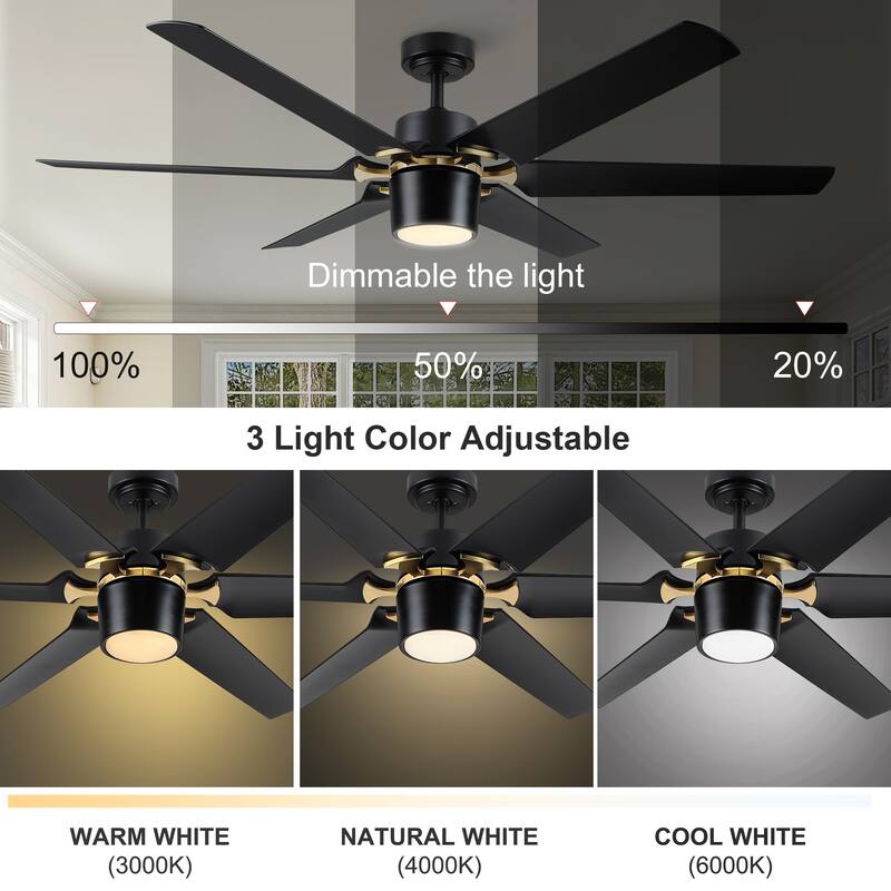 YUHAO 72 Inch Windmill Antique Black Industrial Wooden Large Ceiling Fans With LED Lights and Remote Control