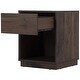 3 Pieces Walnut Bedroom Sets with Platform Bed, Nightstand and 9-Drawer ...