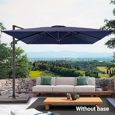 LIVOOSUN 10x10ft Cantilever Patio Offset Hanging Umbrellas