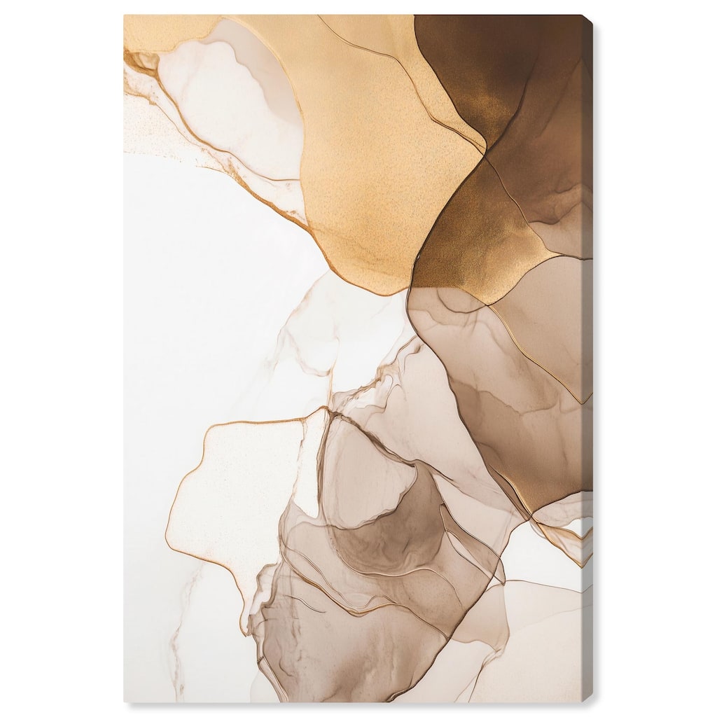 Sepia Silk Streams Canvas by Art Remedy, Gallery Wrapped