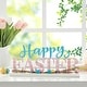 preview thumbnail 5 of 37, Glitzhome Wooden Happy EASTER HOP with Artificial Rattan Table Sign Decor Centerpiece