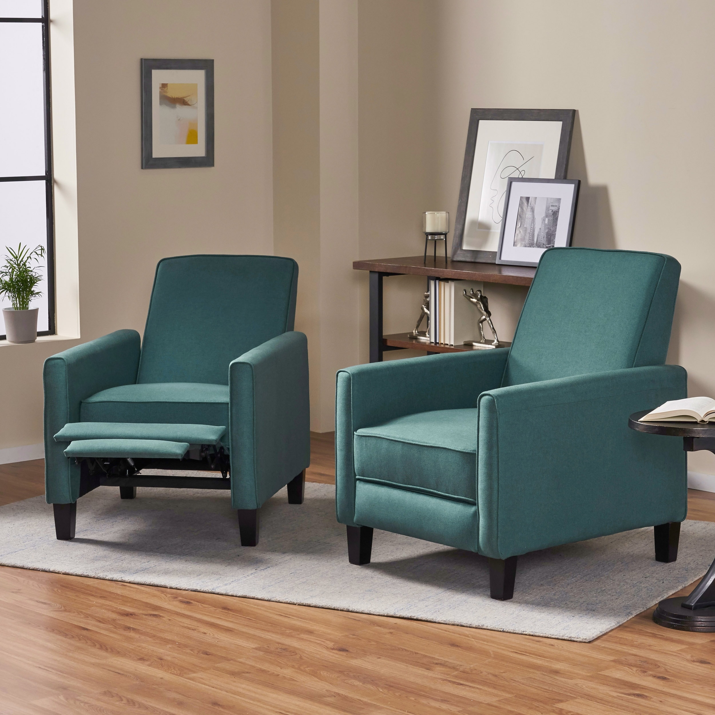 Darvis contemporary outlet fabric recliner