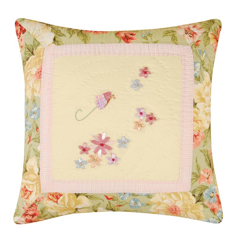 Garden Melody Ribbon Art Pillow