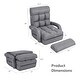 preview thumbnail 4 of 18, Costway Folding Floor Armchair w/ 6-position Adjustable Back & Lumbar - 69.5'' X 27'' X 5.5''