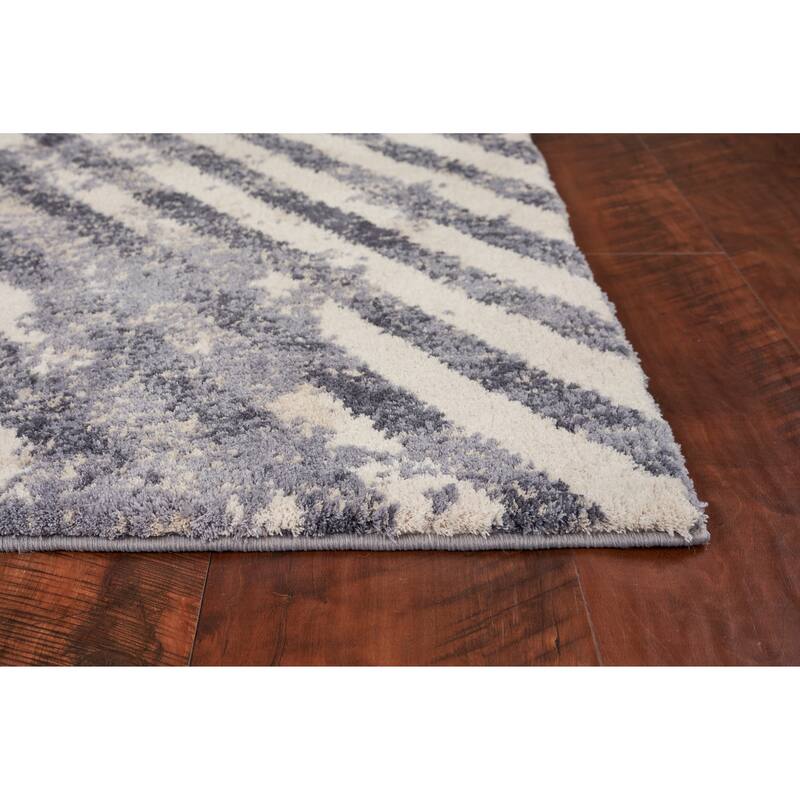 Kas Rugs Madison Modern Abstract Microfiber Shag Area Rug