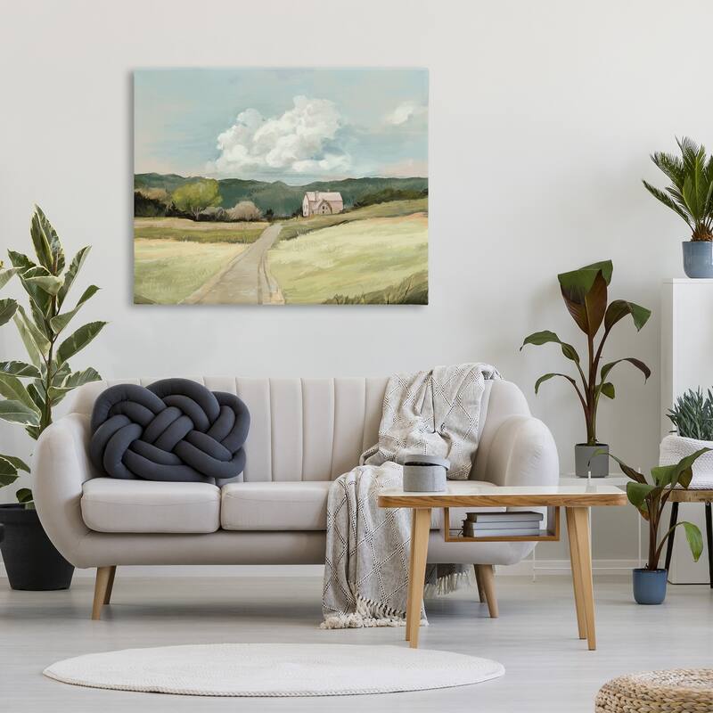 Stupell Road Leading Home Countryside Mountain Landscape Canvas Wall Art