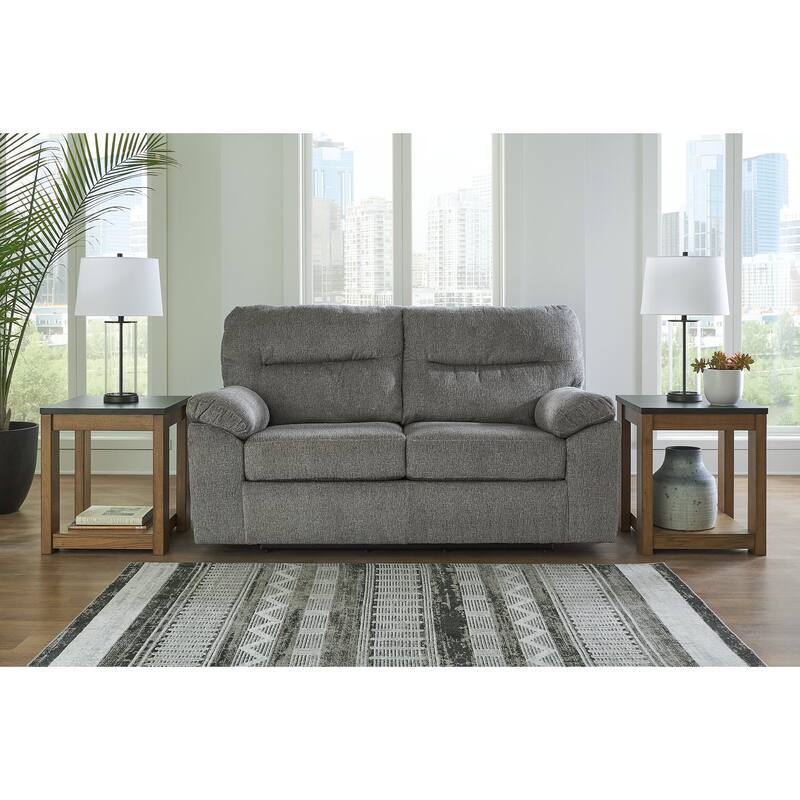Signature Design by Ashley Bindura Mineral Glider Loveseat - 72" W x 42" D x 42" H