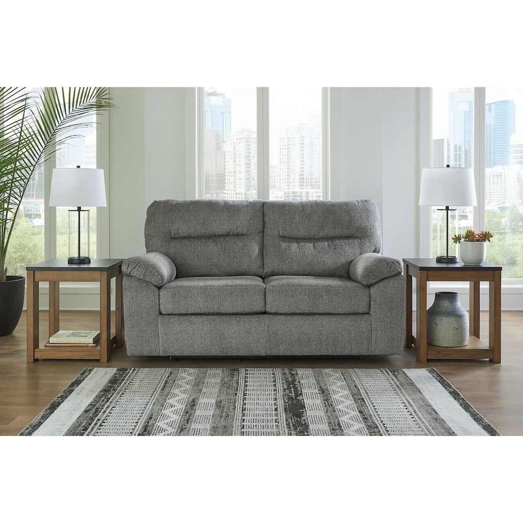 Signature Design by Ashley Bindura Mineral Glider Loveseat - 72" W x 42" D x 42" H