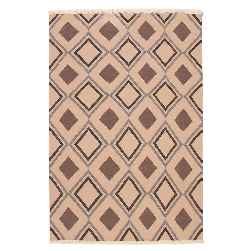 Ankara FW Beige Kilim 5'1" x 7'9" - 5'1 x 7'9 - Beige - 5'1 x 7'9