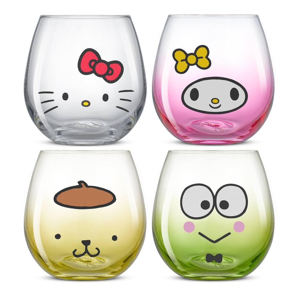 Hello Kitty® and Friends Hello Sippy Stemless Drinking Glasses - 15 oz - Set of 4