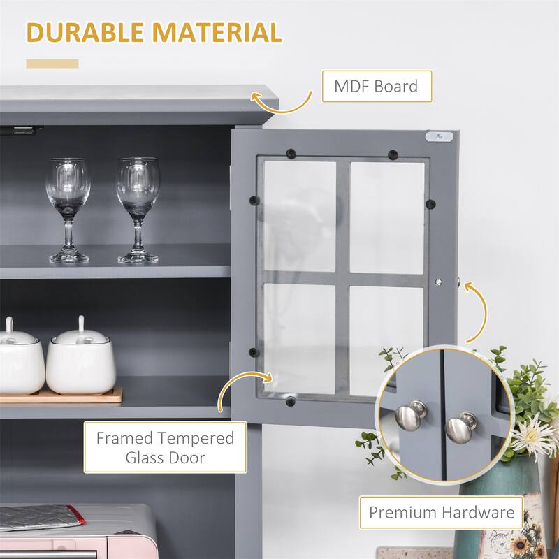 Kitchen Pantry Storage Cabinet with Adjustable Shelves