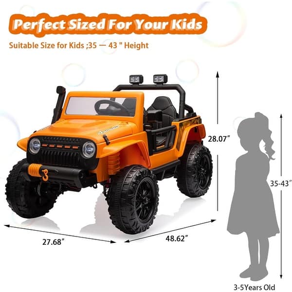 24V Kids Ride On Car w/Remote Control Orange
