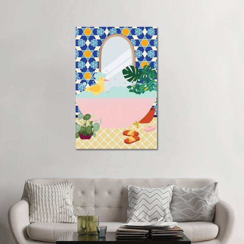 iCanvas "Moroccan Bathroom" by Jania Sharipzhanova Canvas Print - 48x32x1.5