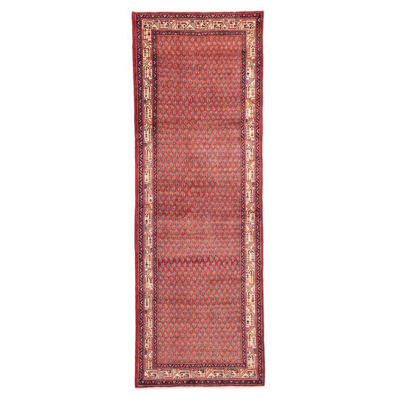 ECARPETGALLERY Hand-knotted Andelz Red Wool Rug - 3'5 x 10'4