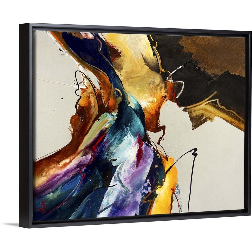 Shop Grace In Motion Black Float Frame Canvas Art Overstock