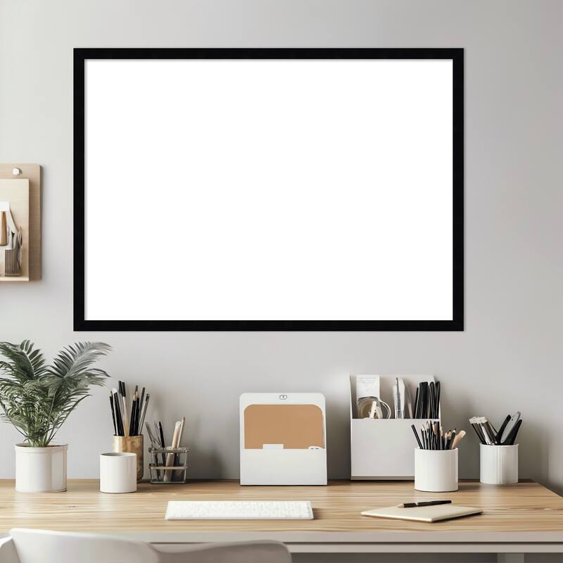 Amanti Art Svelte Clay Grey Framed Dry Erase Magnetic Board