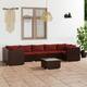 Option Brown/Cinnamon red 11 x Back pillow