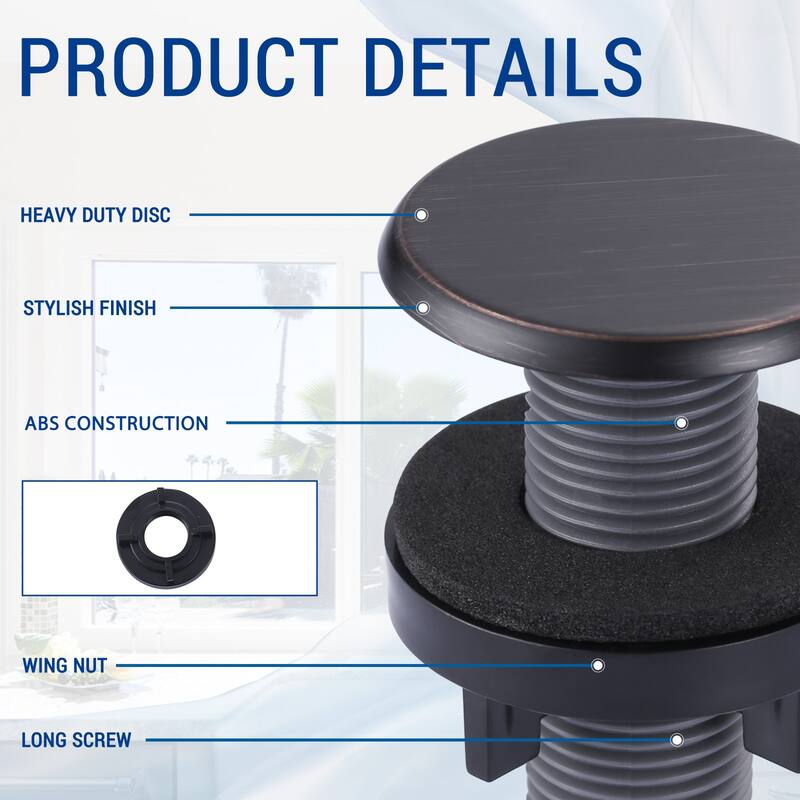 WOWOW 1-3/4 in.Kitchen Sink Hole Cover in Modern