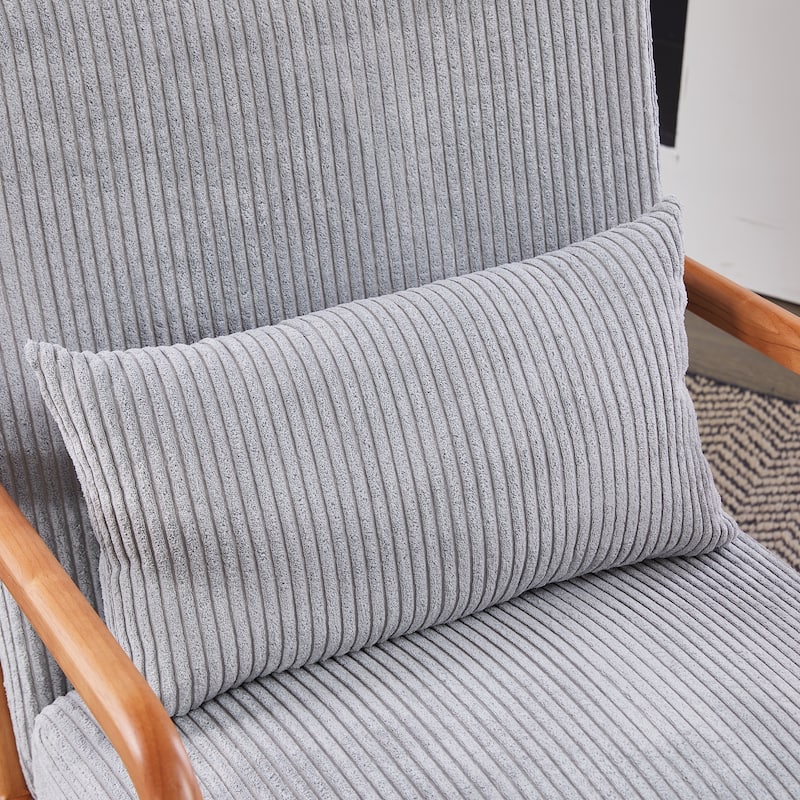 Mid-Century Modern Accent Chair, Arm Chair Living Room Chairs with Pillow Upholstered Reading Chair