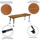 preview thumbnail 5 of 23, 3PC Mobile 86" Oval Wave Flexible Grey Kids Adjustable Activity Table Set