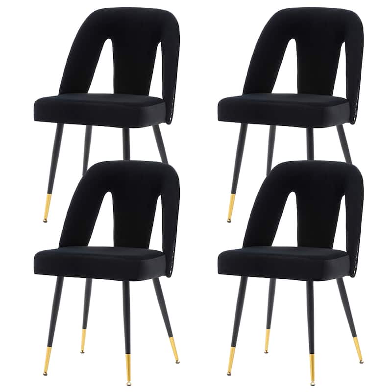 Modern Velvet Upholstered Dining Chairs Set of 6